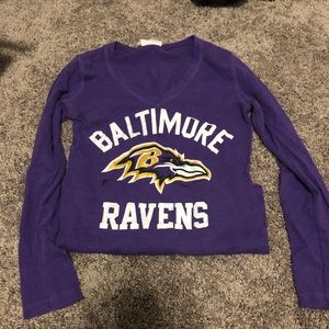 VS PINK BALTIMORE RAVENS LONGSLEEVE TOP